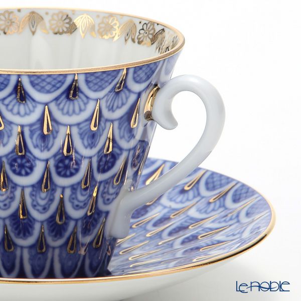 ロシア食器 インペリアル・ポーセリン 忘れな草 3ピースセット（ラジアル）