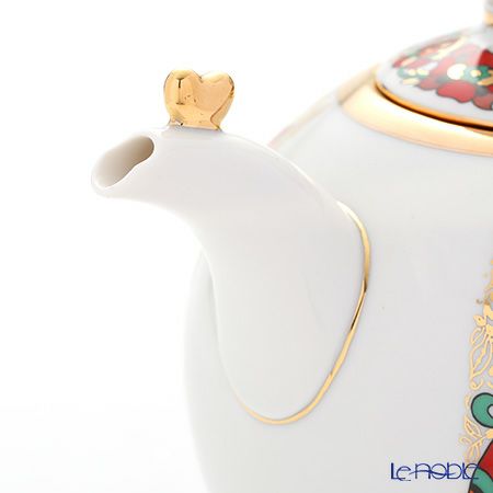 ロシア食器 インペリアル・ポーセリン レッドルースター ティーポット セット（1.8L／250ml）