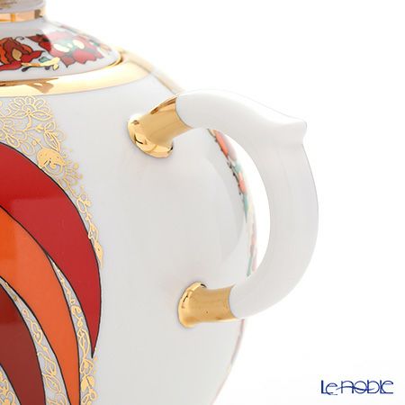 ロシア食器 インペリアル・ポーセリン レッドルースター ティーポット セット（1.8L／250ml）