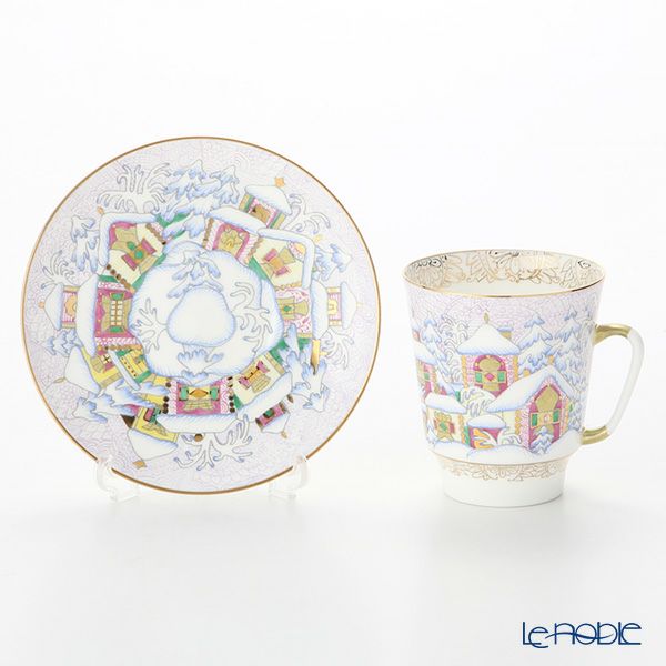 ロシア食器 インペリアル・ポーセリン ウインターデイ ティーカップ＆ソーサー（メイ） 165ml