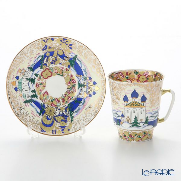 ロシア食器 インペリアル・ポーセリン ロシア ティーカップ＆ソーサー（メイ） 165ml