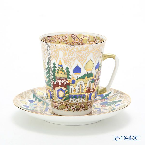 ロシア食器 インペリアル・ポーセリン オールドタイム ティーカップ＆ソーサー（メイ） 165ml