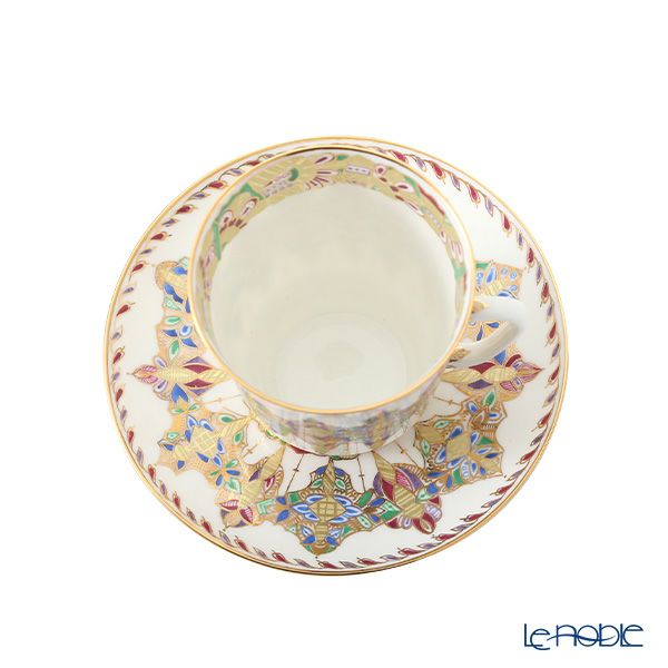 ロシア食器 インペリアル・ポーセリン アラベスク ティーカップ＆ソーサー（メイ） 165ml