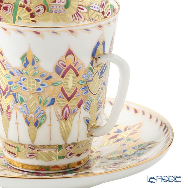 ロシア食器 インペリアル・ポーセリン アラベスク ティーカップ＆ソーサー（メイ） 165ml