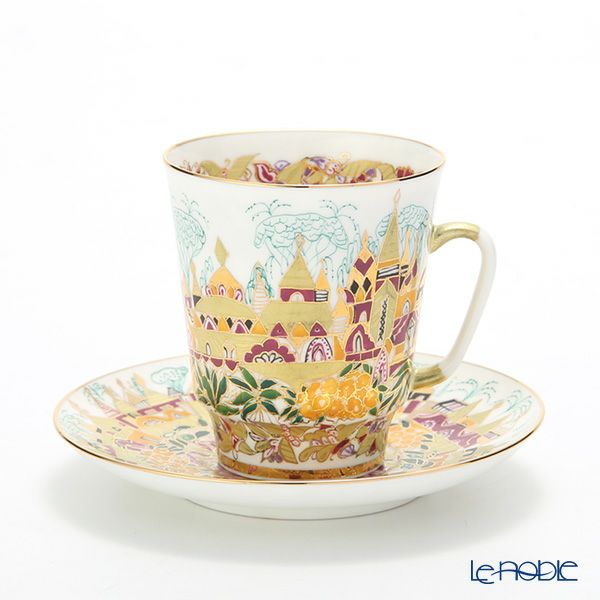 ロシア食器 インペリアル・ポーセリン ゴールデンスプリング ティーカップ＆ソーサー（メイ） 165ml