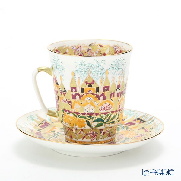 ロシア食器 インペリアル・ポーセリン ゴールデンスプリング ティーカップ＆ソーサー（メイ） 165ml