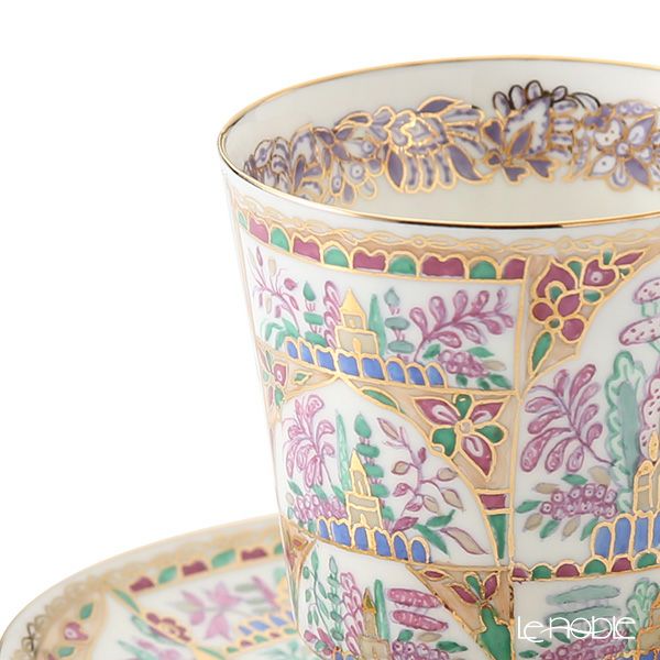 ロシア食器 インペリアル・ポーセリン ジェントルランドスケープ ティーカップ＆ソーサー（メイ） 165ml