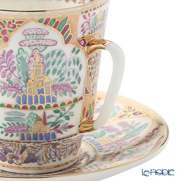 ロシア食器 インペリアル・ポーセリン ジェントルランドスケープ ティーカップ＆ソーサー（メイ） 165ml