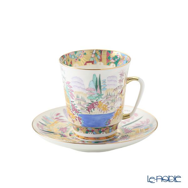 ロシア食器 インペリアル・ポーセリン スプリング ティーカップ＆ソーサー（メイ） 165ml