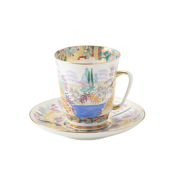 ロシア食器 インペリアル・ポーセリン スプリング ティーカップ＆ソーサー（メイ） 165ml