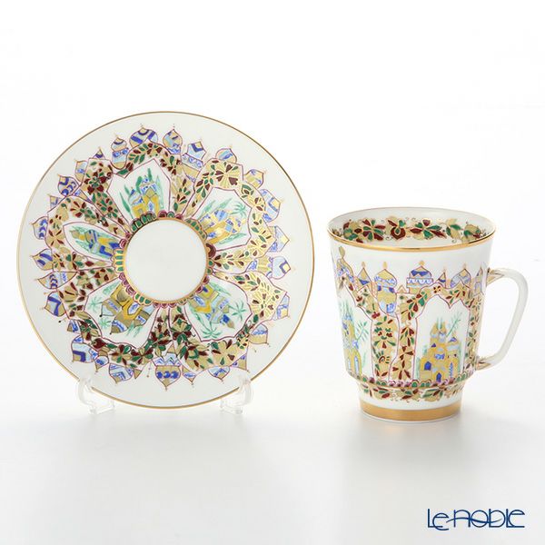 ロシア食器 インペリアル・ポーセリン シェヘラザードパレス ティーカップ＆ソーサー（メイ） 165ml