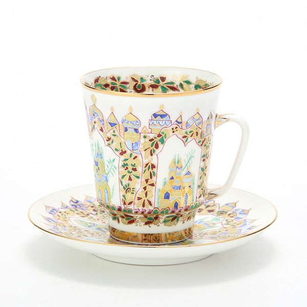 ロシア食器 インペリアル・ポーセリン シェヘラザードパレス ティーカップ＆ソーサー（メイ） 165ml