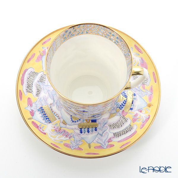 ロシア食器 インペリアル・ポーセリン フロスティーイブニング ティーカップ＆ソーサー（メイ） 165ml