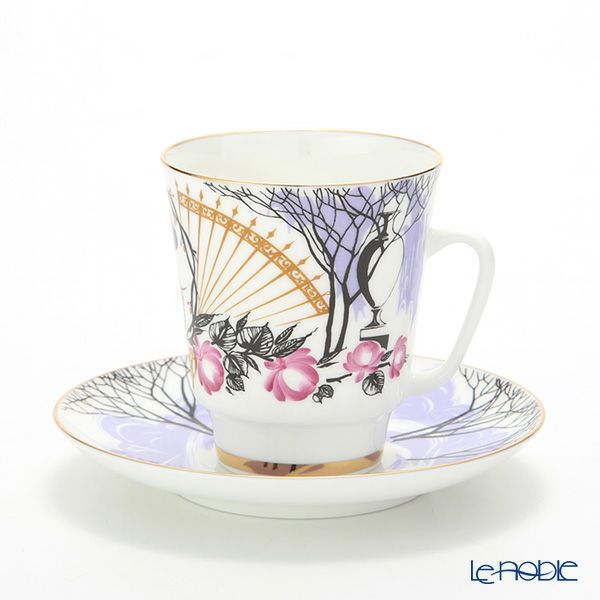 ロシア食器 インペリアル・ポーセリン アフマートヴァ ティーカップ＆ソーサー（メイ） 165ml