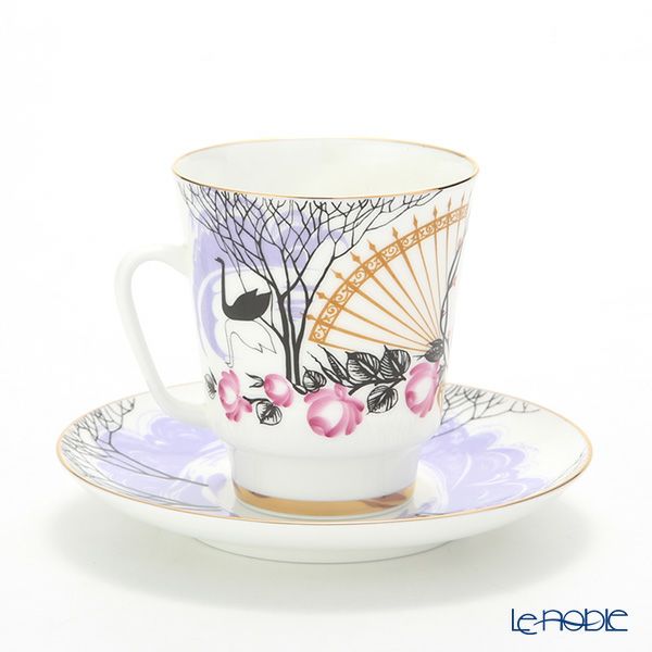 ロシア食器 インペリアル・ポーセリン アフマートヴァ ティーカップ＆ソーサー（メイ） 165ml