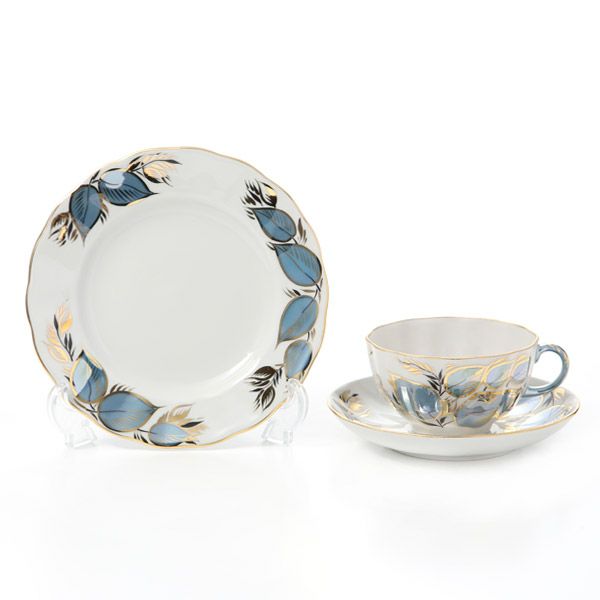 ロシア食器 インペリアル・ポーセリン ムーン 3ピースセット