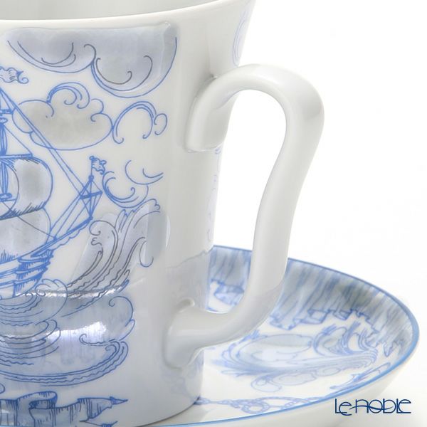 ロシア食器 インペリアル・ポーセリン ブリガンティン マグ＆ソーサーセット 360ml