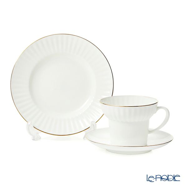 ロシア食器 インペリアル・ポーセリン ゴールデンエッジ 3ピースセット