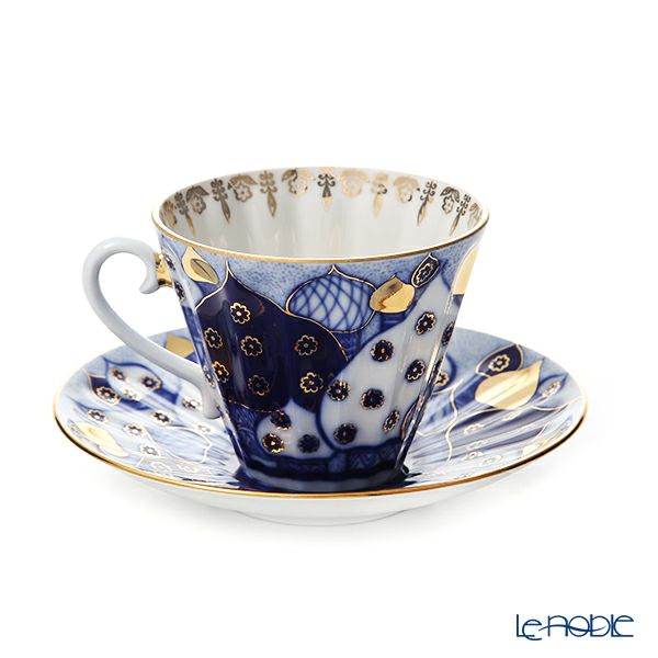 ロシア食器 インペリアル・ポーセリン ロシアンドームズ ティーカップ＆ソーサー 250ml （ラジアル）