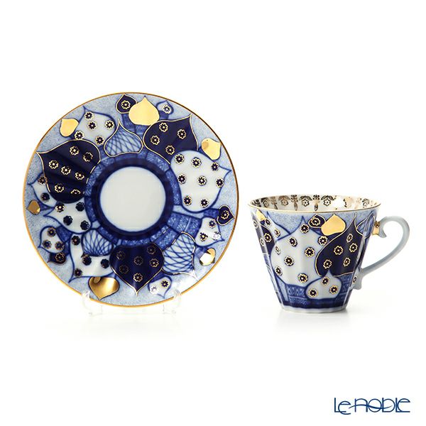 ロシア食器 インペリアル・ポーセリン ロシアンドームズ ティーカップ＆ソーサー 250ml （ラジアル）