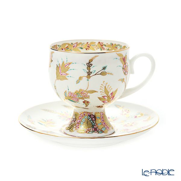 ロシア食器 インペリアル・ポーセリン ゴールデントウィッグ カップ＆ソーサー160ml
