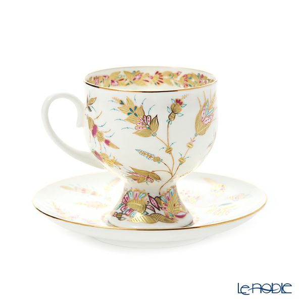 ロシア食器 インペリアル・ポーセリン ゴールデントウィッグ カップ＆ソーサー160ml