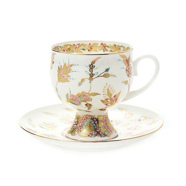 ロシア食器 インペリアル・ポーセリン ゴールデントウィッグ カップ＆ソーサー160ml