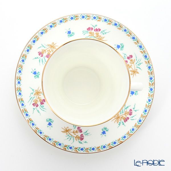 ロシア食器 インペリアル・ポーセリン ベルフラワーブーケ ティーカップ＆ソーサー（メイ） 165ml