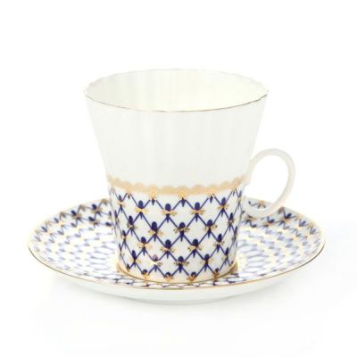 ロシア食器 インペリアル・ポーセリン コバルトネット ティー カップ