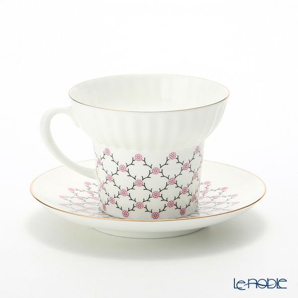 ロシア食器 インペリアル・ポーセリン ローズネット ティーカップ＆ソーサー 155ml