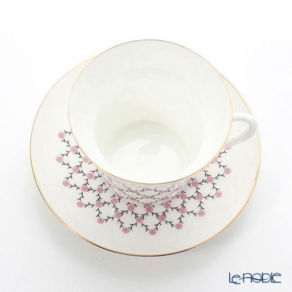 ロシア食器 インペリアル・ポーセリン ローズネット ティーカップ＆ソーサー 155ml