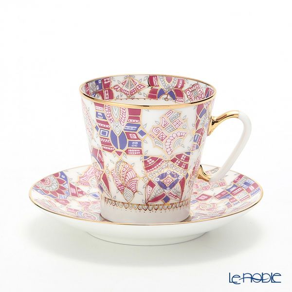 ロシア食器 インペリアル・ポーセリン ローズ デミタスカップ＆ソーサー 80ml