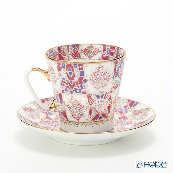 ロシア食器 インペリアル・ポーセリン ローズ デミタスカップ＆ソーサー 80ml