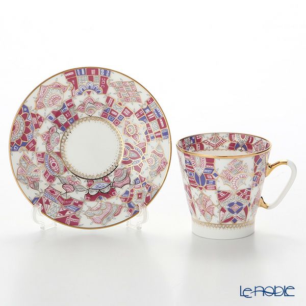 ロシア食器 インペリアル・ポーセリン ローズ デミタスカップ＆ソーサー 80ml