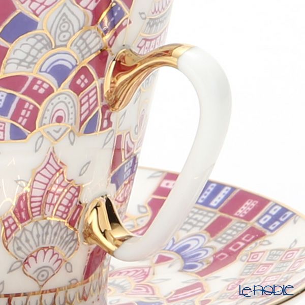 ロシア食器 インペリアル・ポーセリン ローズ デミタスカップ＆ソーサー 80ml