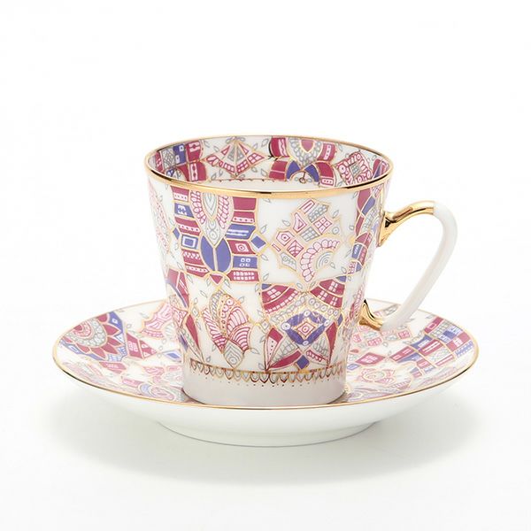 ロシア食器 インペリアル・ポーセリン ローズ デミタスカップ＆ソーサー 80ml