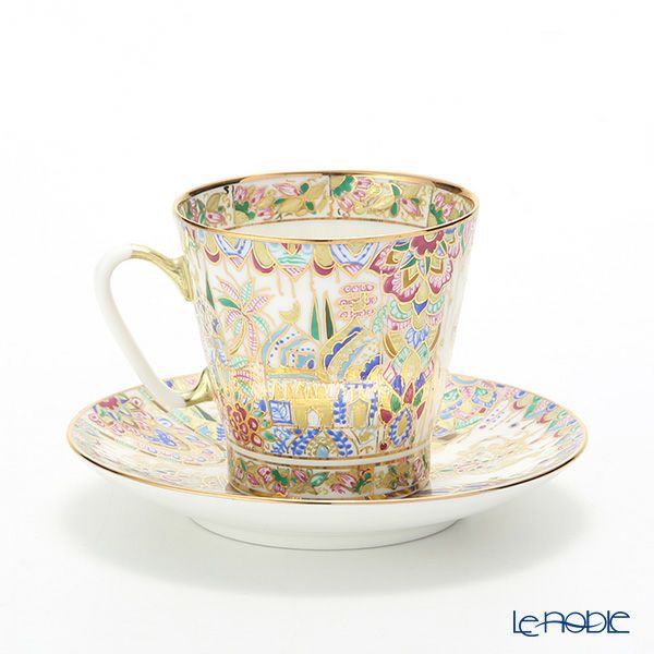 ロシア食器 インペリアル・ポーセリン オリエンタルギフト デミタスカップ＆ソーサー 80ml