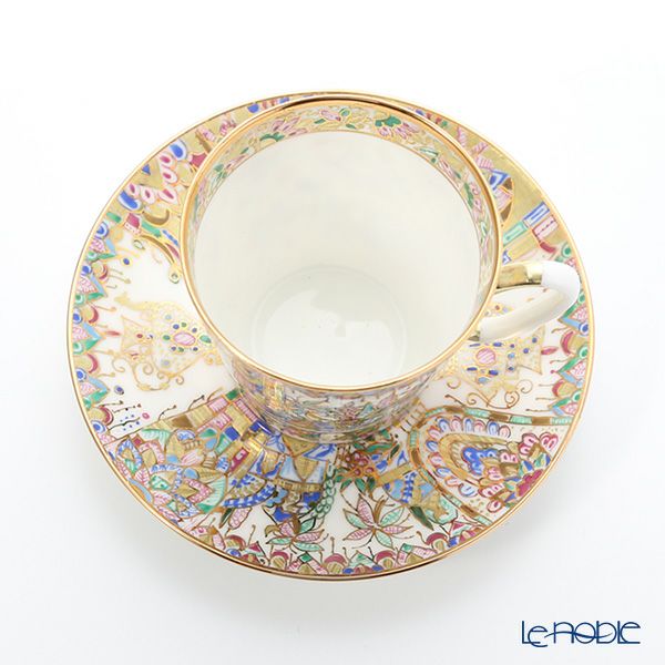 ロシア食器 インペリアル・ポーセリン オリエンタルギフト デミタスカップ＆ソーサー 80ml