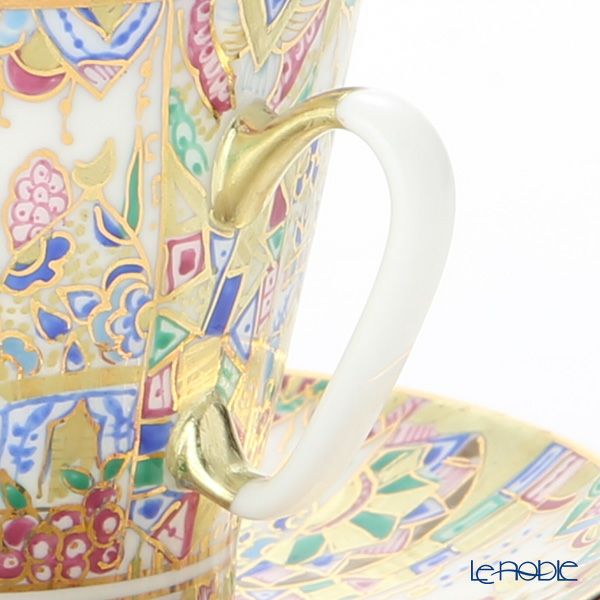 ロシア食器 インペリアル・ポーセリン オリエンタルギフト デミタスカップ＆ソーサー 80ml