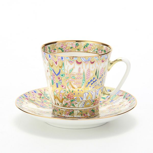 ロシア食器 インペリアル・ポーセリン オリエンタルギフト デミタスカップ＆ソーサー 80ml