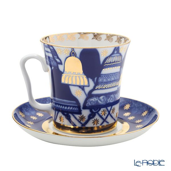 ロシア食器 インペリアル・ポーセリン ベル マグカップ＆ソーサー セット 360ml