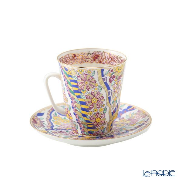 ロシア食器 インペリアル・ポーセリン ブライト パターン ティーカップ＆ソーサー（メイ） 165ml