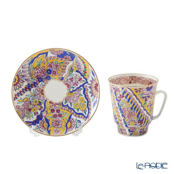 ロシア食器 インペリアル・ポーセリン ブライト パターン ティーカップ＆ソーサー（メイ） 165ml