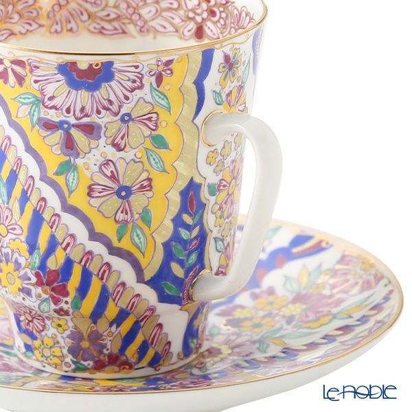 ロシア食器 インペリアル・ポーセリン ブライト パターン ティーカップ＆ソーサー（メイ） 165ml