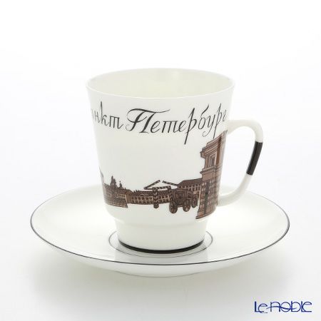 ロシア食器 インペリアル・ポーセリン サンクトペテルブルグ カップ＆ソーサー No.4