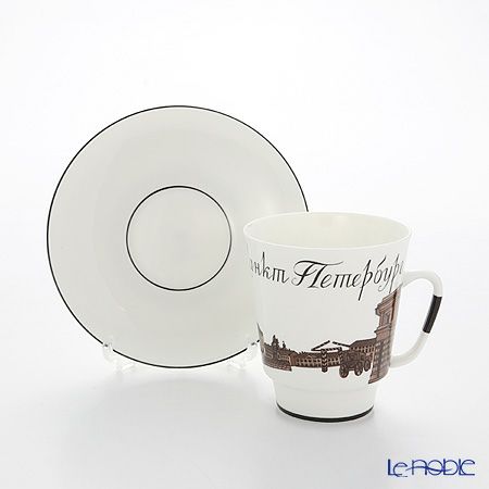 ロシア食器 インペリアル・ポーセリン サンクトペテルブルグ カップ＆ソーサー No.4