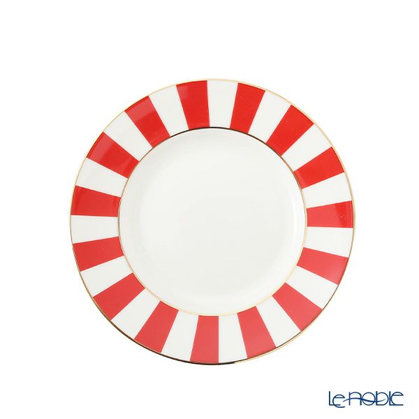 ロシア食器 インペリアル・ポーセリン インペリアルストライプ 3ピースセット レッド 180ml