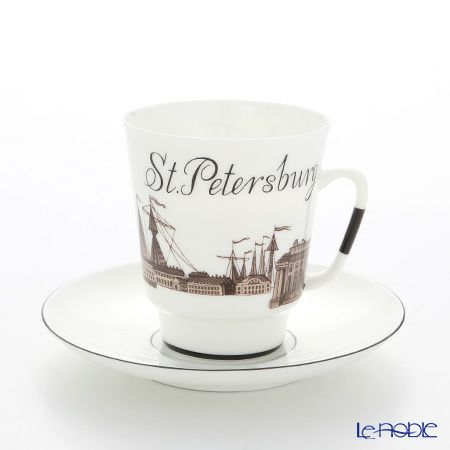 ロシア食器 インペリアル・ポーセリン サンクトペテルブルグ カップ＆ソーサー No.5 ミハイロフスキー城