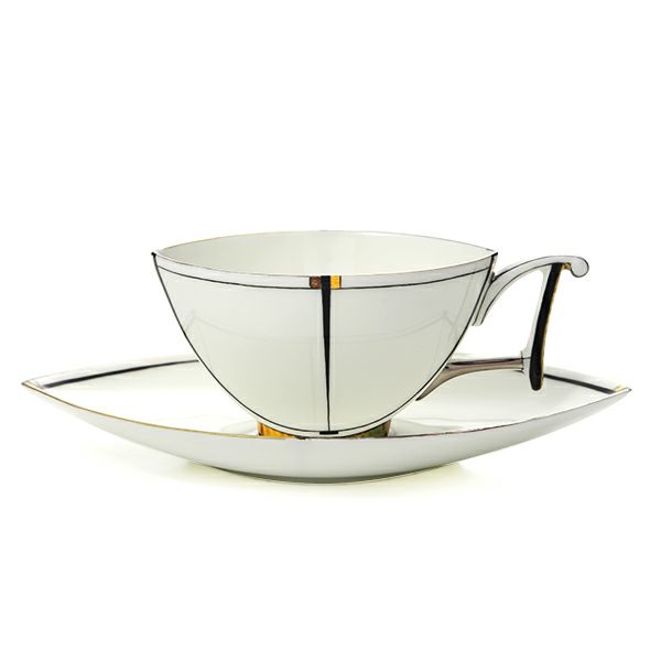 ロシア食器 インペリアル・ポーセリン Art-studio collection アーク（Ark） ティーカップ＆ソーサー 370ml