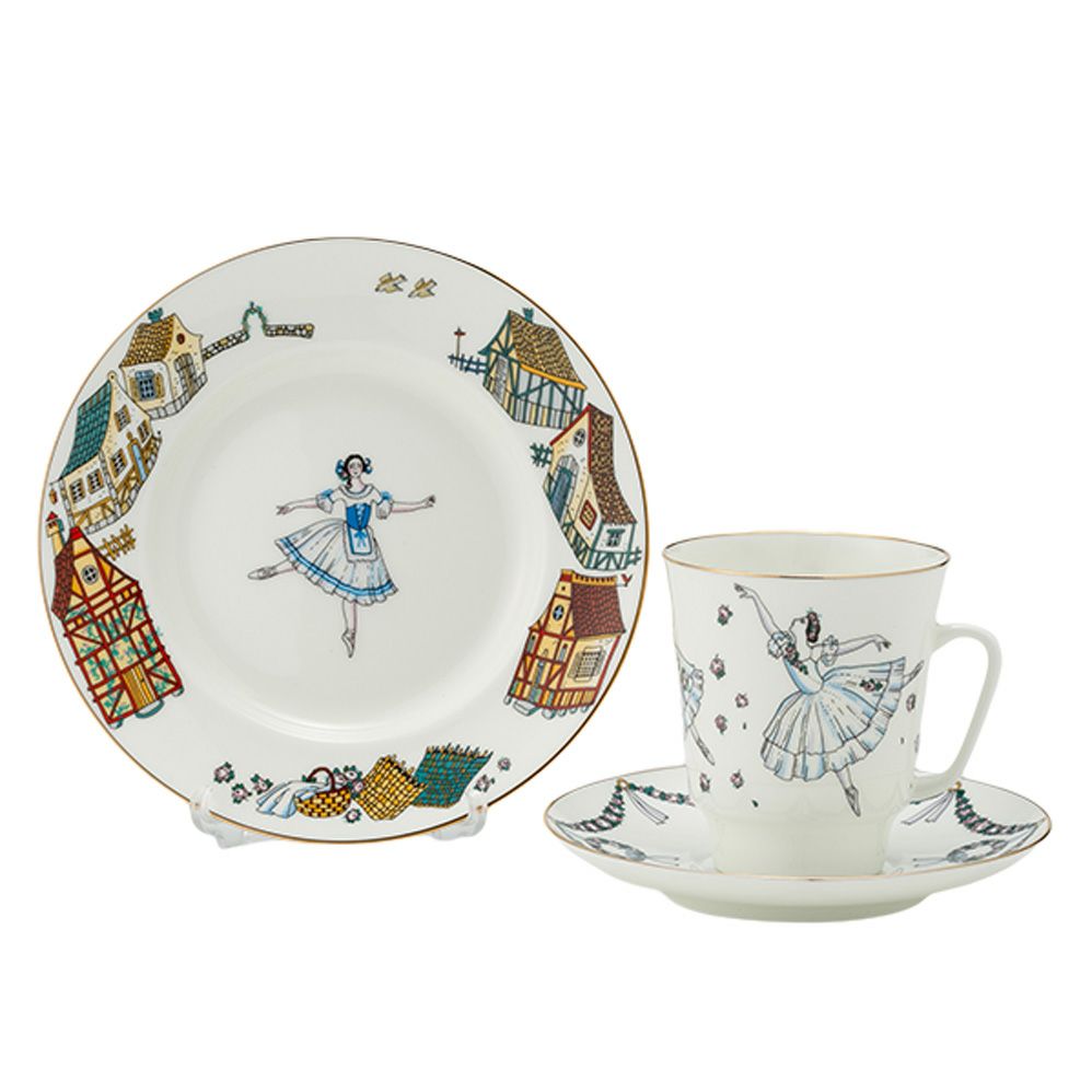 ロシア食器 インペリアル・ポーセリン バレエコレクション 3ピースセット ジゼル